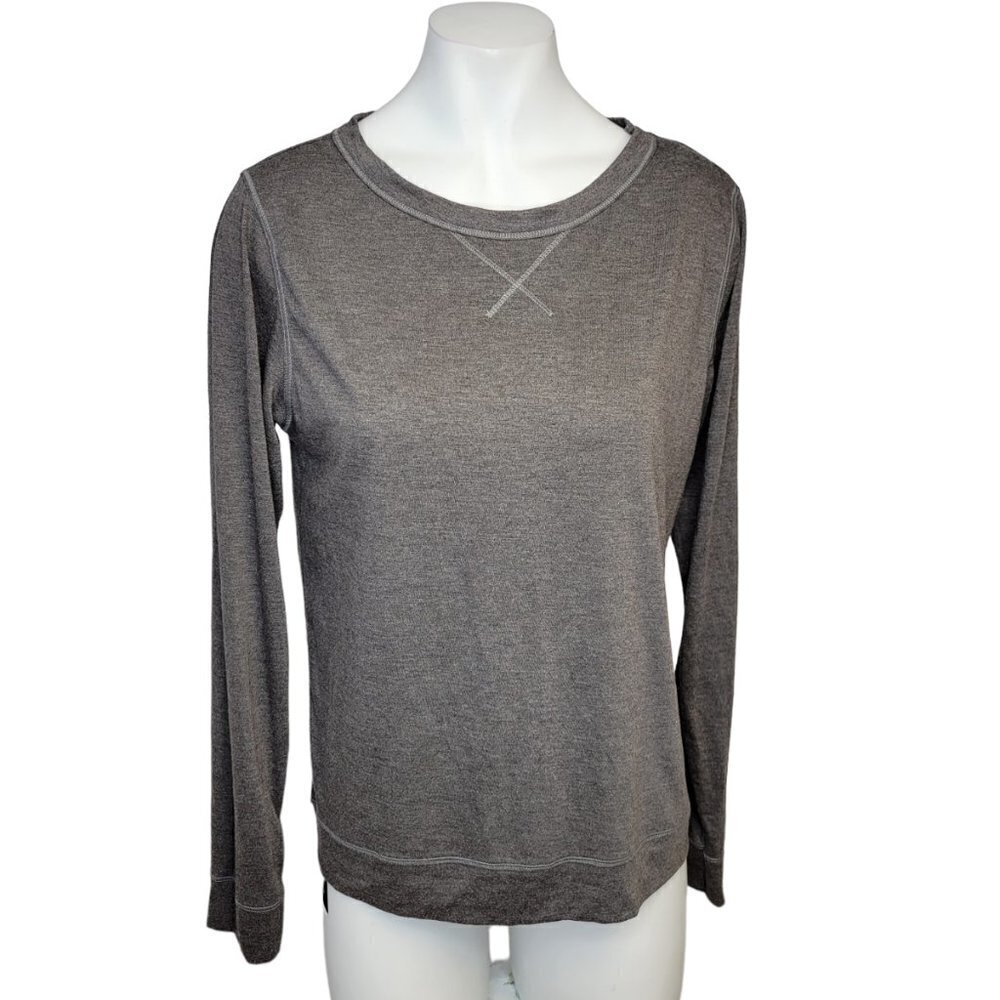 Calvin Klein Marled Gray Long Sleeve Top